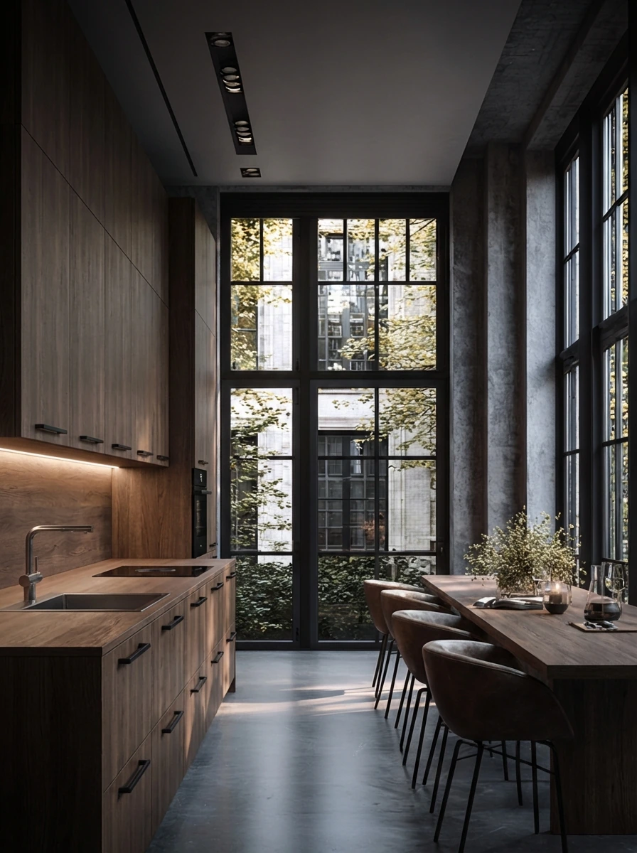 Kitchen dark contemporary style